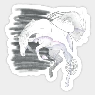 Abstract Sketch Horse Composition Sticker